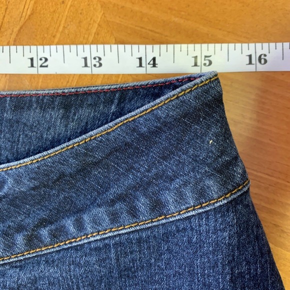 Vtg Kikit Maurice Sasson Sassoon Denim Belted Stretch Wide Leg‎ Flare Sz 12 Jean - Picture 5 of 8